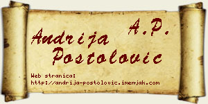 Andrija Postolović vizit kartica